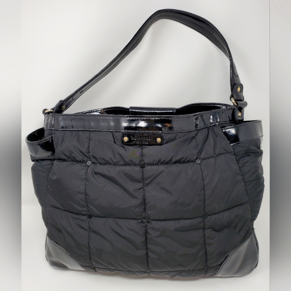 Kate Spade Quilted and Patent Leather Satchel